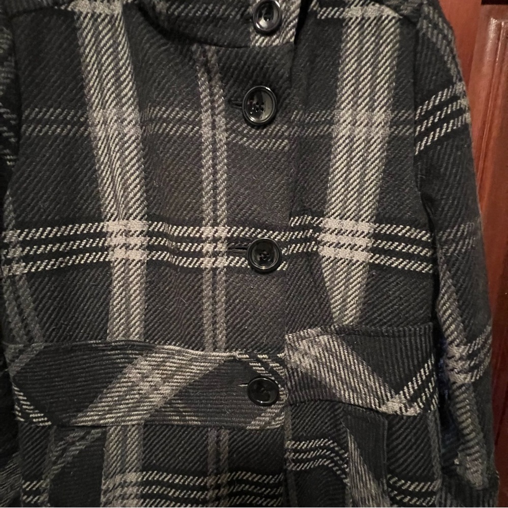 Braetan wool mix winter jacket. Black and white print. - Picture 8 of 11